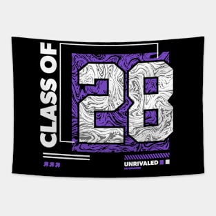 Class of 2028 Urban Streetwear // Graduation Class of '28 Purple Tapestry