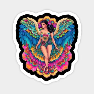 Colorful woman Eagle Style Magnet