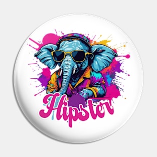 Cool Elephant with paint splashes Pin