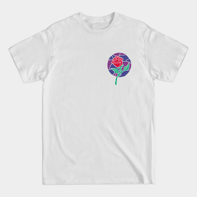 Discover Stained Glass Rose Purple - Rose - T-Shirt