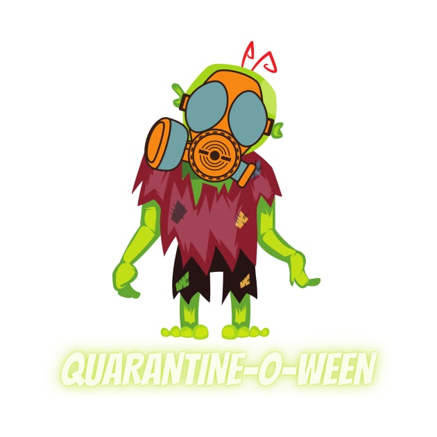 Quarantine-O-Ween Zombie Lovers Funny Halloween Gift Undead Costume Radioactive Zombie Living Radioactive Green Dead Gaz Mask Quarantine Mask Halloween for People in Quarantine by nathalieaynie