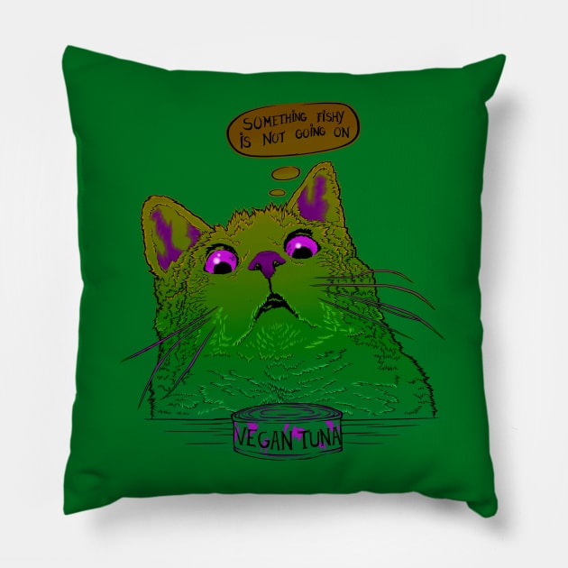 Vegan Tuna V2 Pillow by bobygates