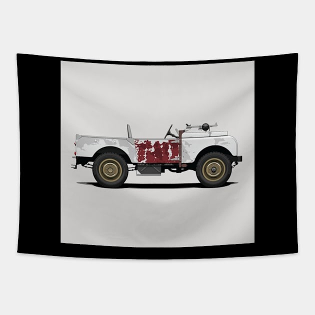 Vintage Offroad Vehicle 80 Tapestry by marryslinter