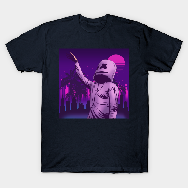 Discover Marshmello Vaporwave Beach music - Marshmello - T-Shirt