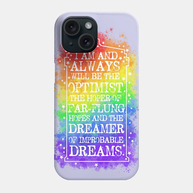 Rainbow Tardis Typography Phone Case by selandrian