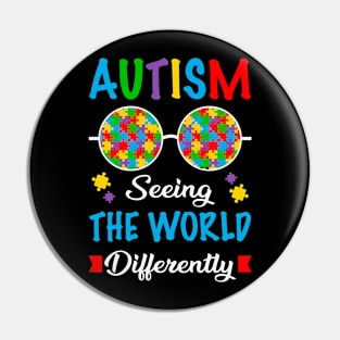 Puzzle Piece Sunglasses Autism seeing the world differently Autism Awareness Gift for Birthday, Mother's Day, Thanksgiving, Christmas Pin