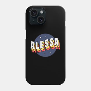 Alessa - Colorful Layered Retro Letters Phone Case