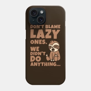 Cute Funny Yawning Lazy Sloth - dark Phone Case