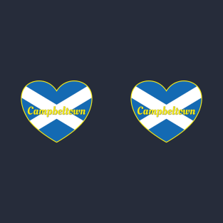 Campbeltown Scotland UK Scotland Flag Heart T-Shirt