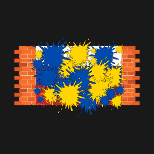 Blue and Yellow Paint, Синя і жовта фарби T-Shirt