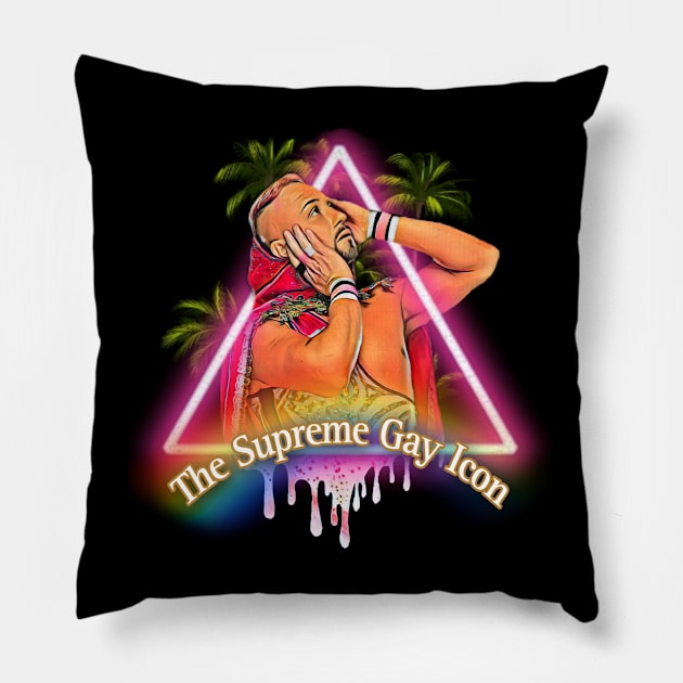Supreme Gay Icon Palm Neon Pillow by The Fabulous KiKi Roberts 
