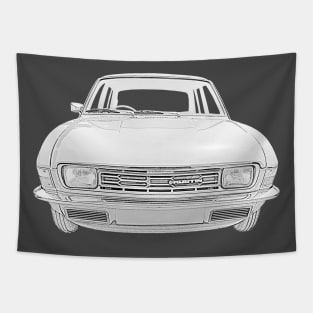 Austin Allegro 1970s classic car monochrome Tapestry