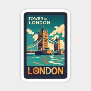 A Vintage Travel Art of London - England Magnet