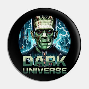 Distressed Vintage Look Frankenstein Monster Dark Universe Portal Style Pin