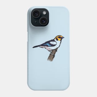 Artwork of a Flame-Faced Tanager I Phone Case