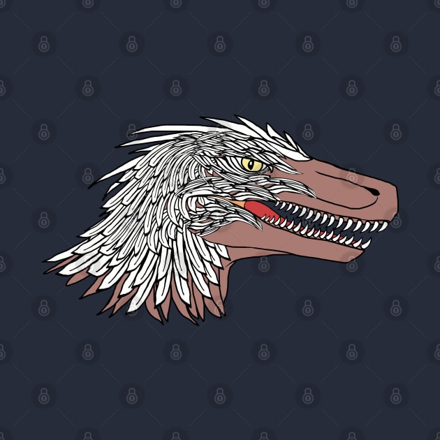 Feathered Raptor Head by SPACE ART & NATURE SHIRTS 