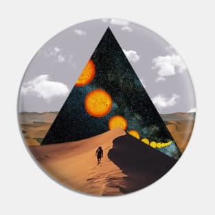 On My Way - Surreal/Collage Art Pin