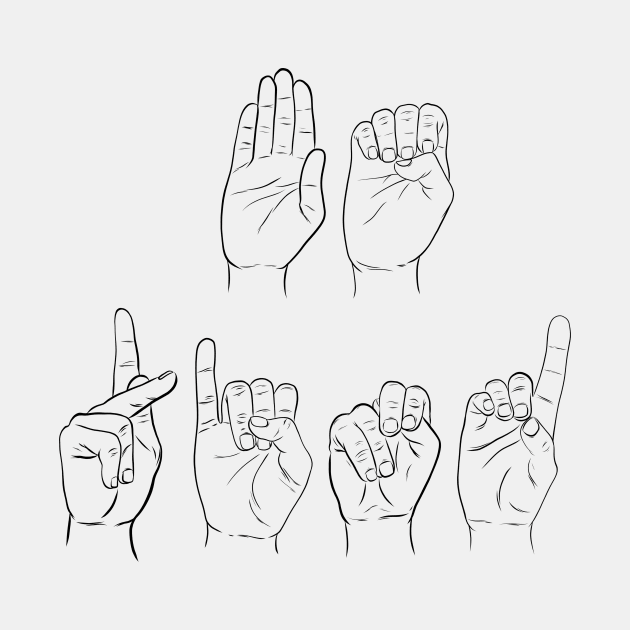 Be Kind Deaf ASL hand sign letters by rmcbuckeye