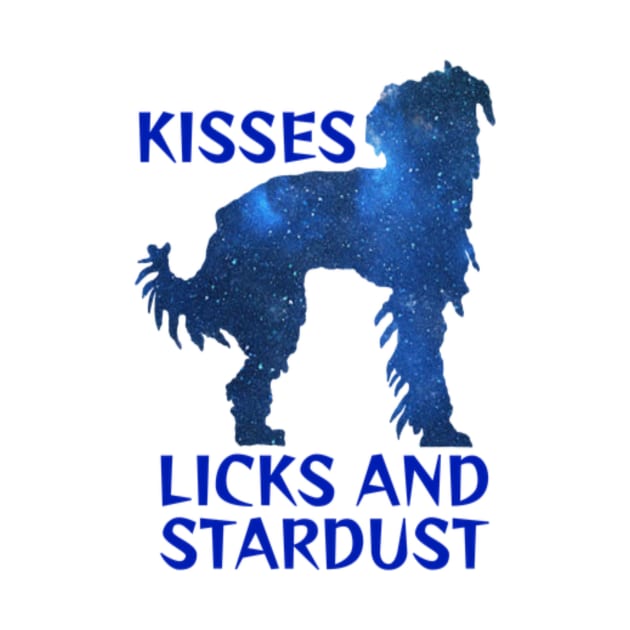 Midnight Blue Sapphire Milky Way Galaxy Chinese Crested Dog -  Kisses Licks And Stardust by Courage Today Designs