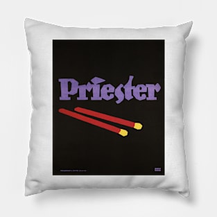 PRIESTER MATCHSTICKS c1910 by Lucian Bernhard Vintage German Sachplakat Style Pillow