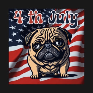 Pug 4th July T-Shirt