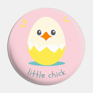 Little Chick, cute baby chicken design Pin