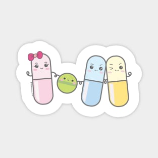 cute pills cartoon Magnet