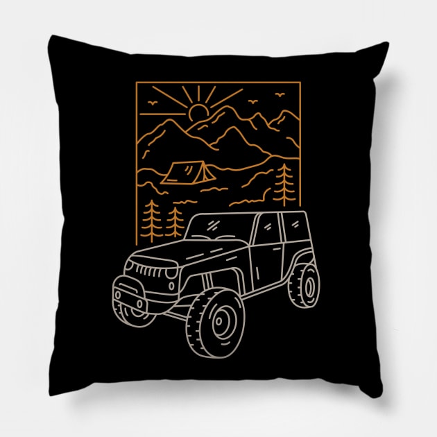 Off Roader Camp Pillow by VEKTORKITA