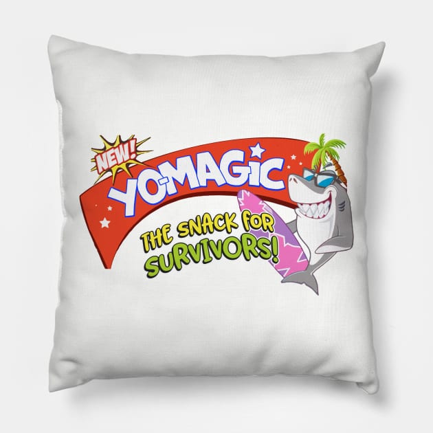 Yo-Magic the Snack for Survivors by Kelly Design Company Pillow by KellyDesignCompany