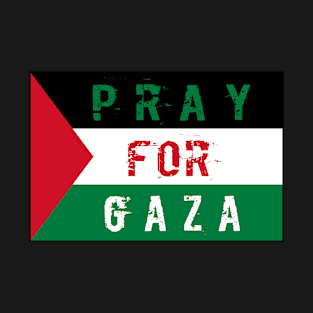 Pray for Gaza Flag Artwork T-Shirt