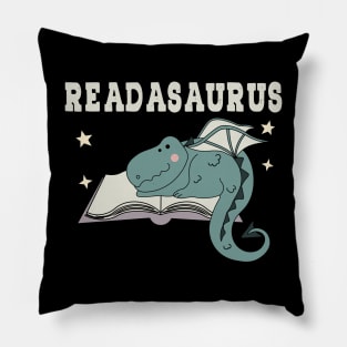 Trex Reading Book Readasaurus Bookworm Library Reading Lover Pillow