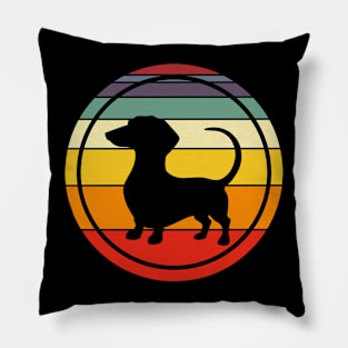 Dachshund Dog Lover retro vintage Pillow