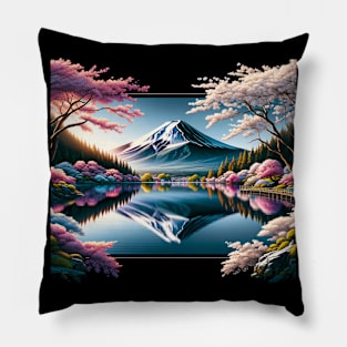 Mount Fuji Reflection Pillow