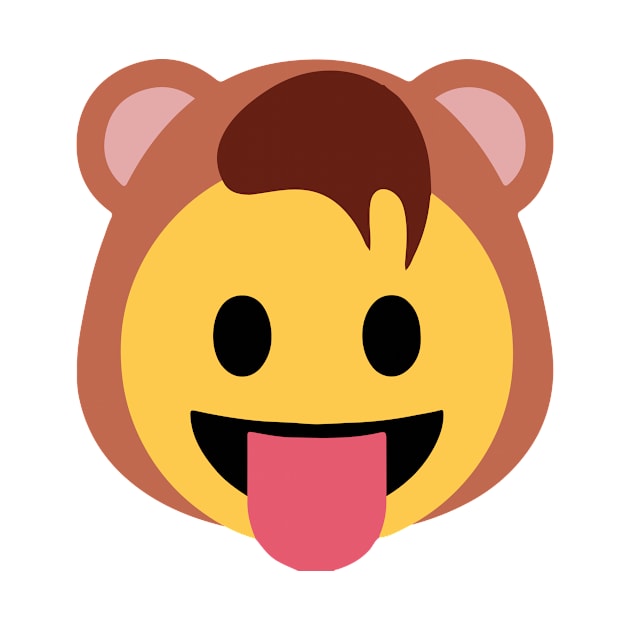 bear Emoji Costume Tongue out by livania