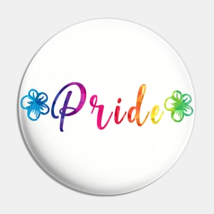 Gay Pride Rainbow Flower Pin