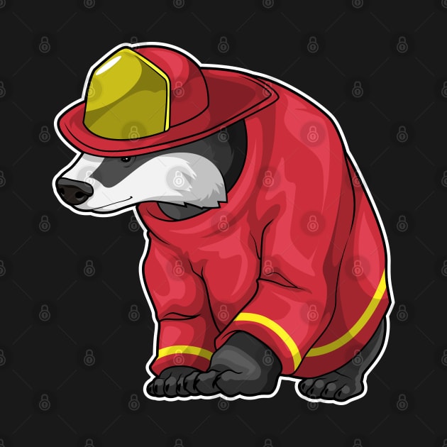 Honey badger Firefighter Fire department by Markus Schnabel