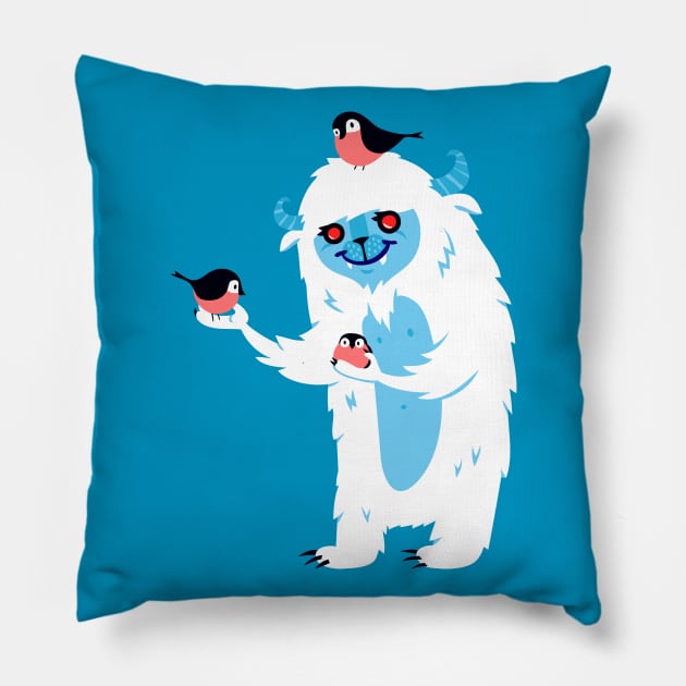 Yeti With Pals Pillow by machmigo