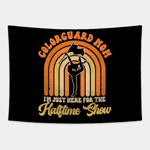 Winter Color Guard Colorguard Mom Here For Halftime Show Tapestry by Toeffishirts