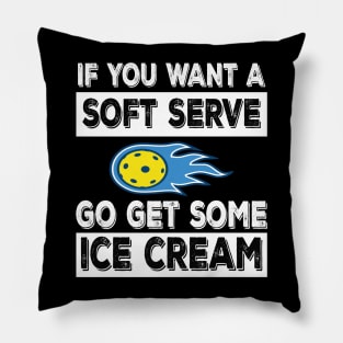 Pickleball Soft Serve Ice Cream Funny Pickleball Pillow