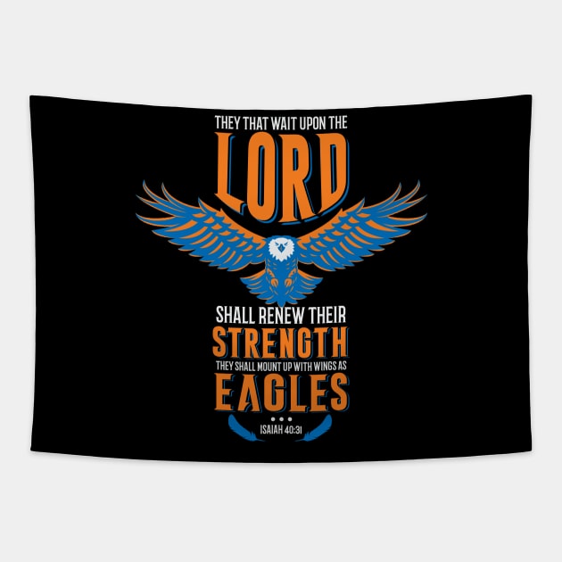 Wings Like Eagles Isaiah 40 31 Christian Bible Verse Tapestry by aneisha