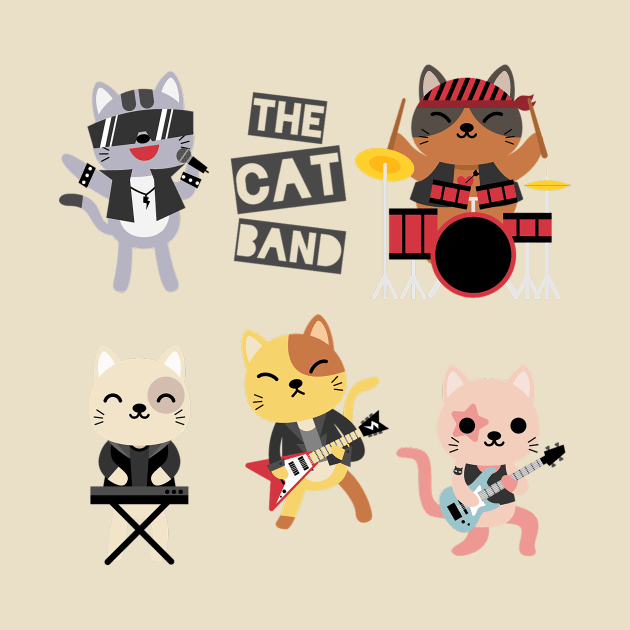Guitarist Cat Band by nemram