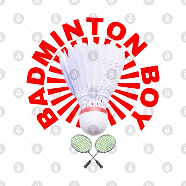Badminton Boy - Badminton Player by Millusti