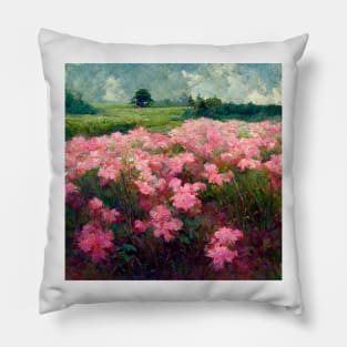 Dreamy fields of azaleas III Pillow