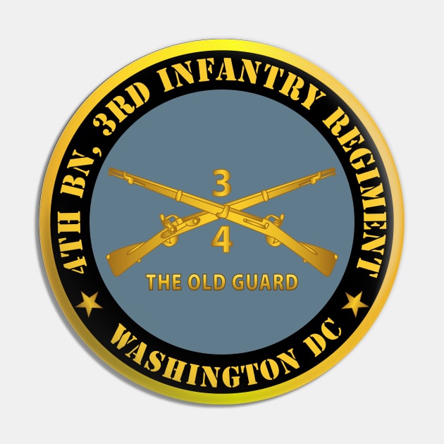 4th Bn 3rd Infantry Regiment - Washington DC - The Old Guard w Inf Branch Pin by twix123844