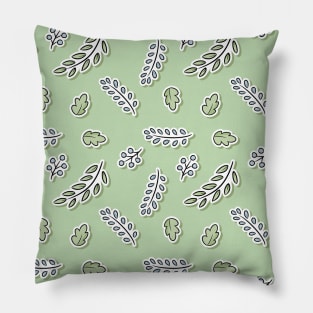 Leaves and Twigs Eco Pattern Pillow