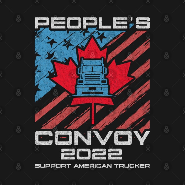 The People's Convoy 2022 Vintage America Truckers Freedom USA by Retro Vintage