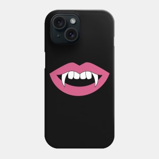 Cartoon Monster Vampire pink lips sharp Teeth Fangs Phone Case