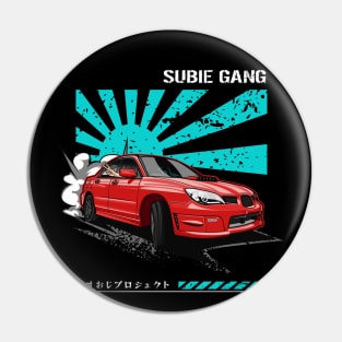 Subie Gang WRX STi (Candy Red) Pin