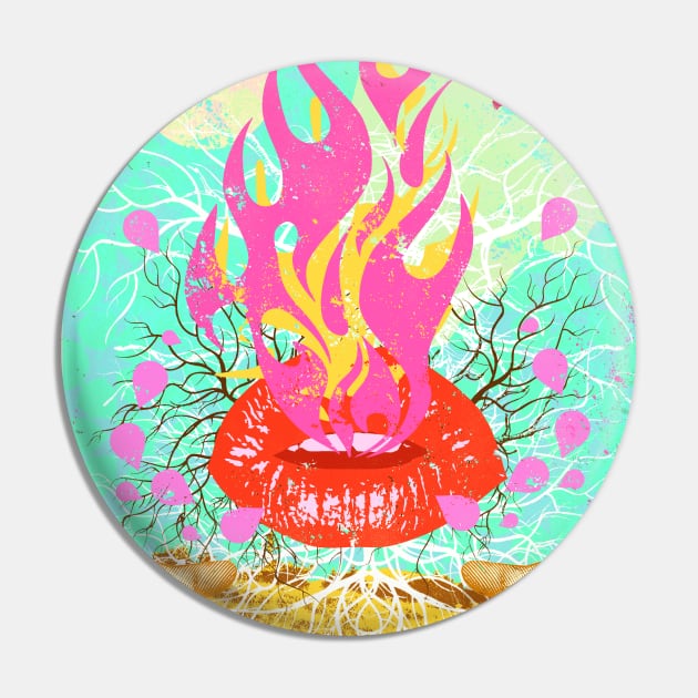 FLAMING LIPS Pin by Showdeer