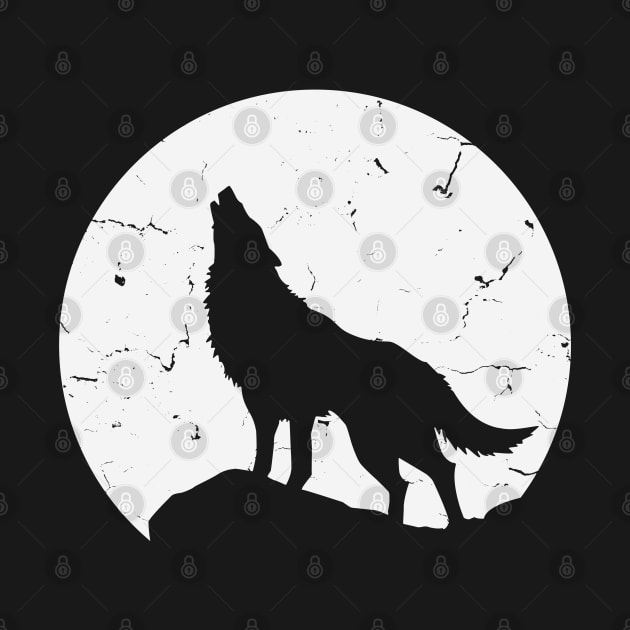 Howling Wolf to the Full Moon by HiDearPrint